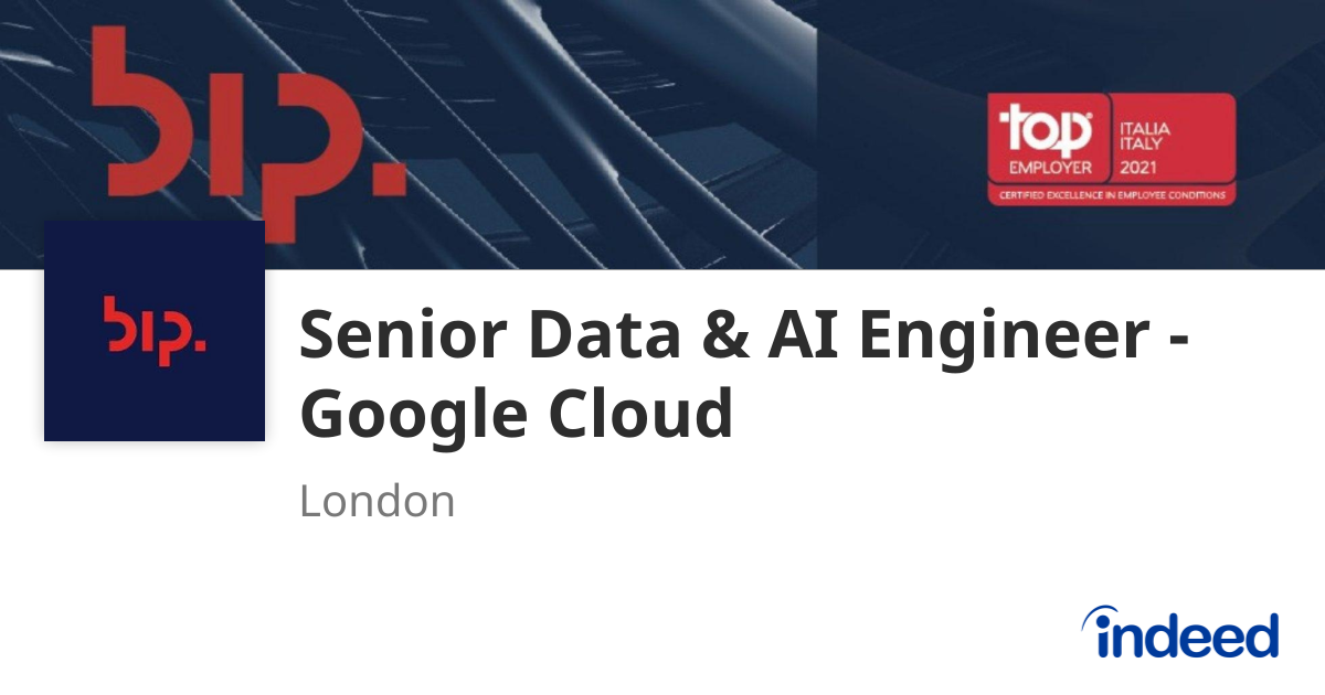 Senior Data & AI Engineer - Google Cloud - London - Indeed.com