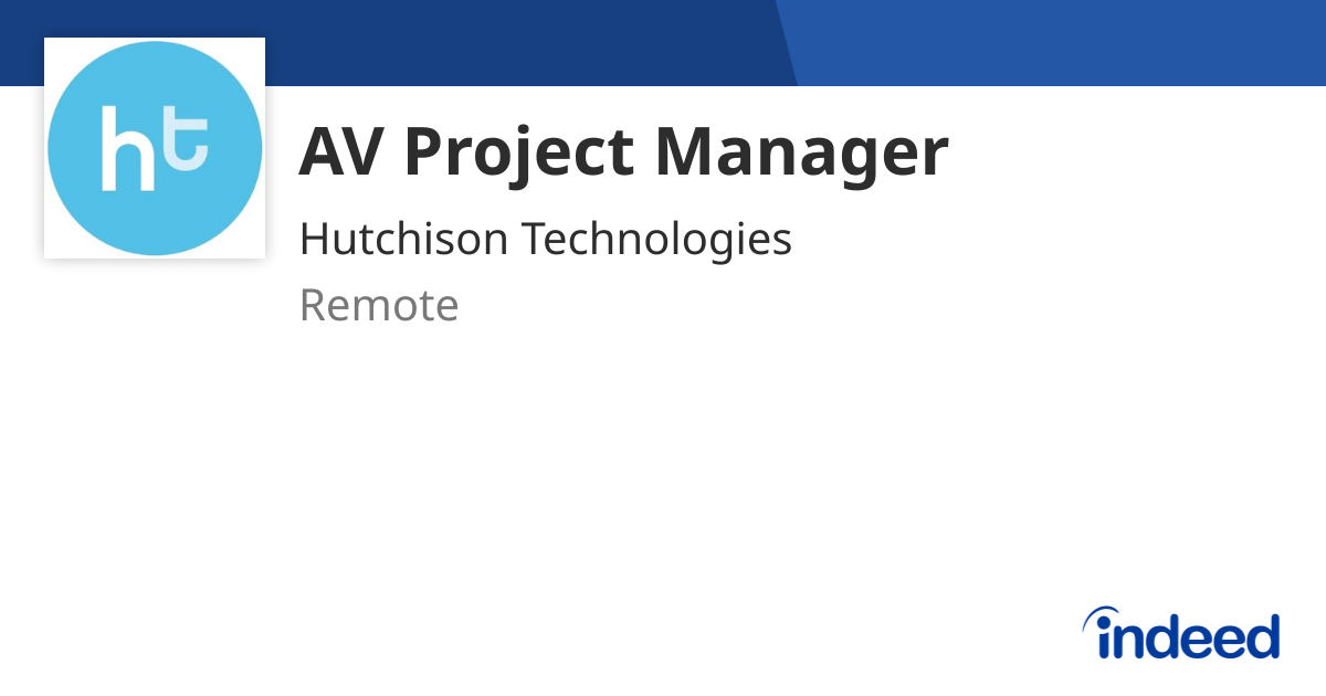 AV Project Manager - Remote - Indeed.com