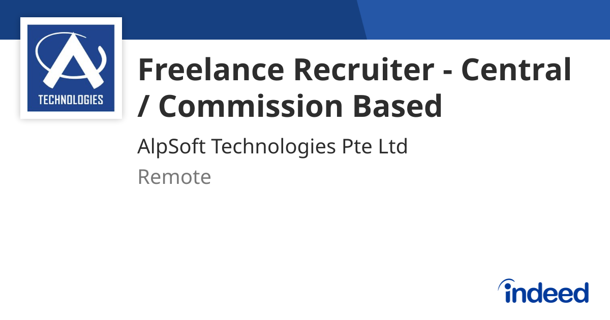 Freelance Recruiter - Central / Commission Based - Remote - Indeed.com