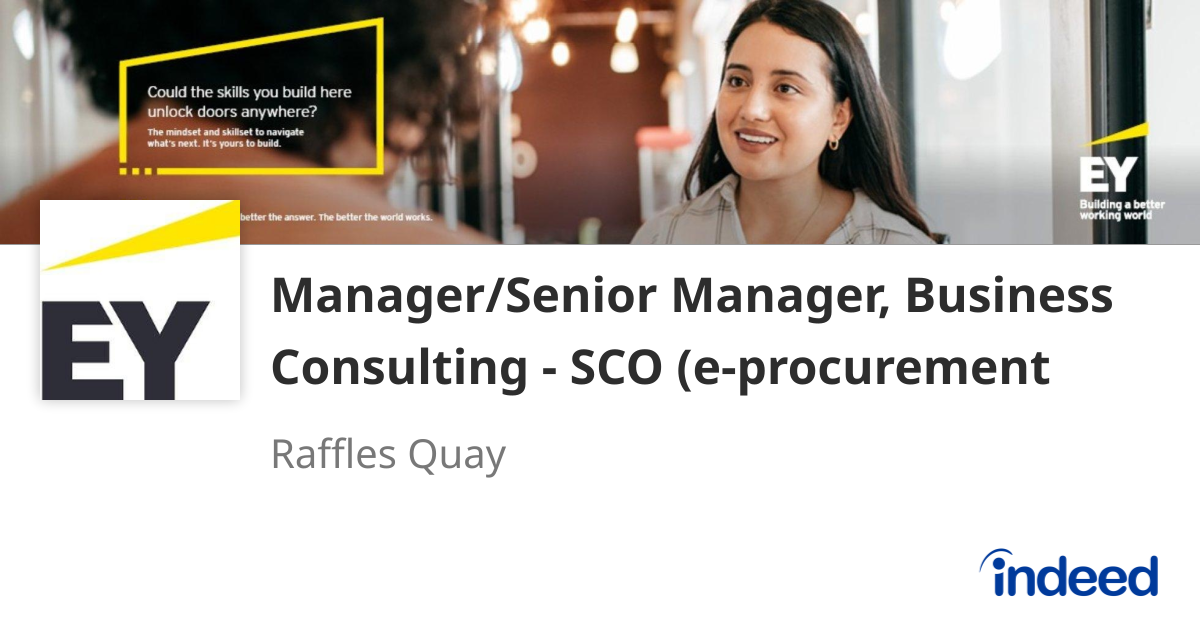 Manager/Senior Manager, Business Consulting - SCO (e-procurement ...