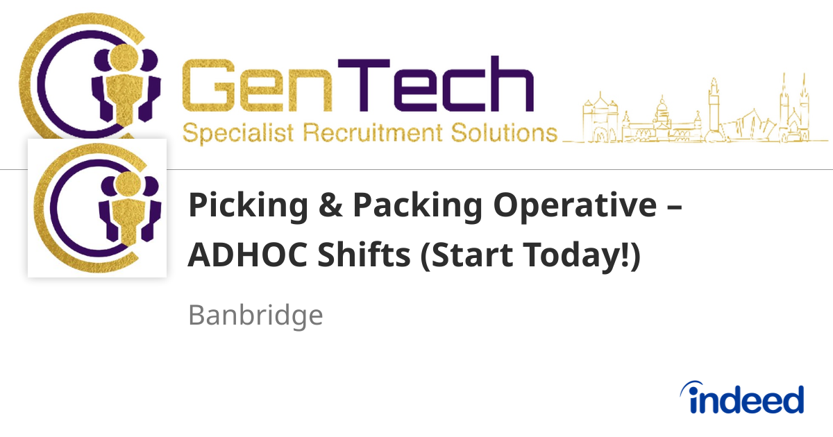 Picking & Packing Operative – ADHOC Shifts (Start Today!) - Banbridge ...