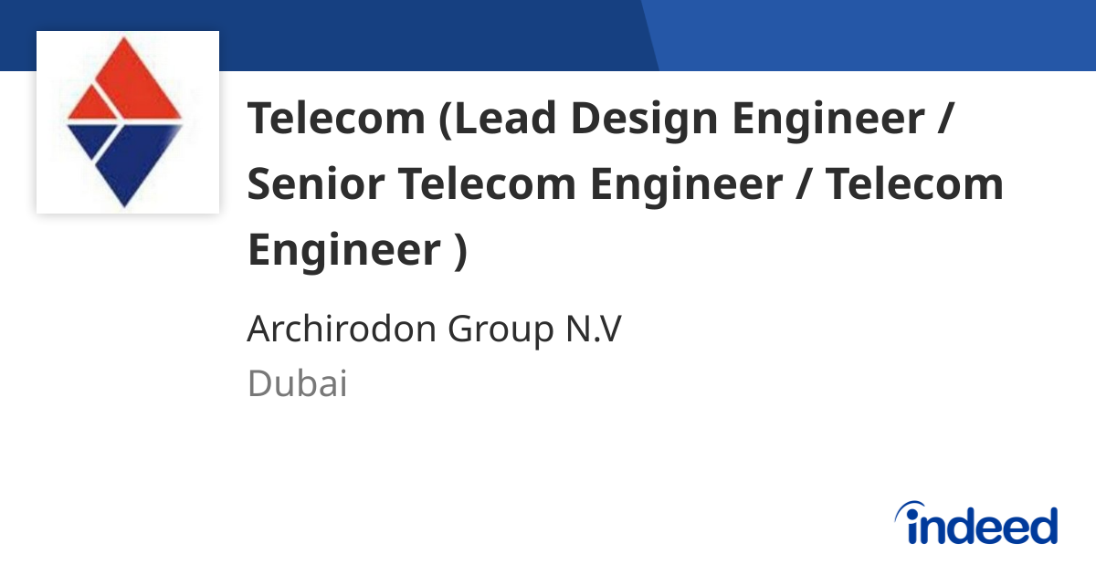 Telecom (Lead Design Engineer / Senior Telecom Engineer / Telecom ...