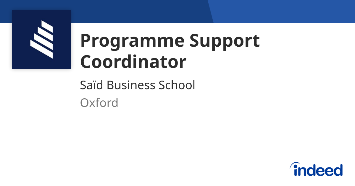 Programme Support Coordinator - Oxford OX1 2JD - Indeed.com