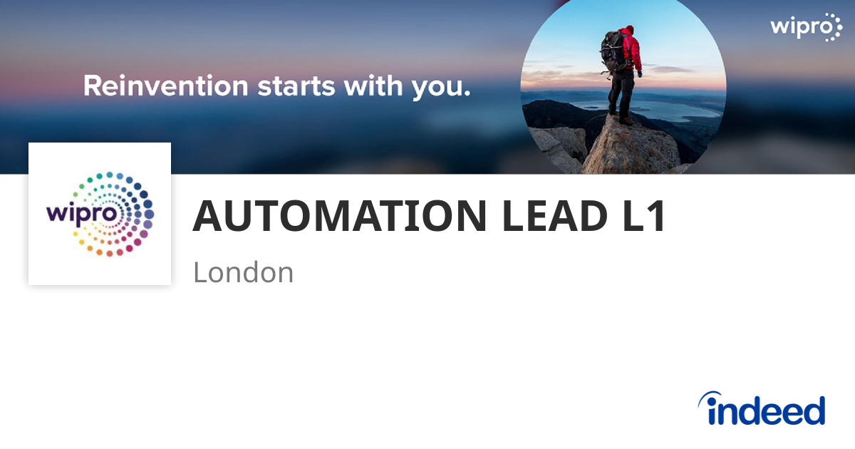 AUTOMATION LEAD L1 - London - Indeed.com