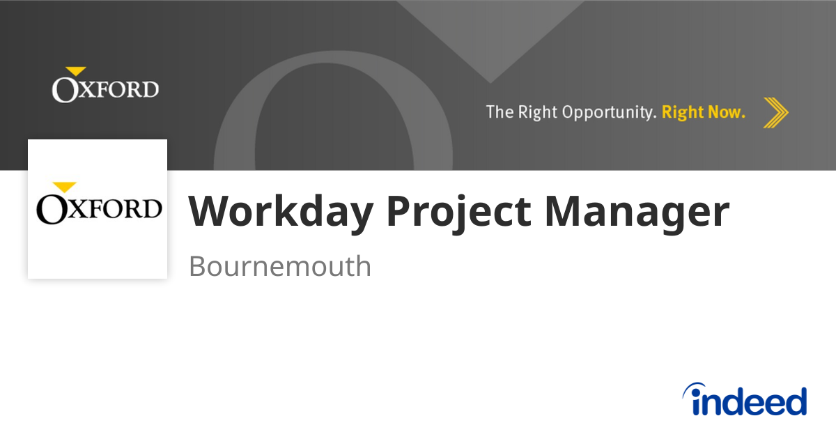 Workday Project Manager - Bournemouth - Indeed.com
