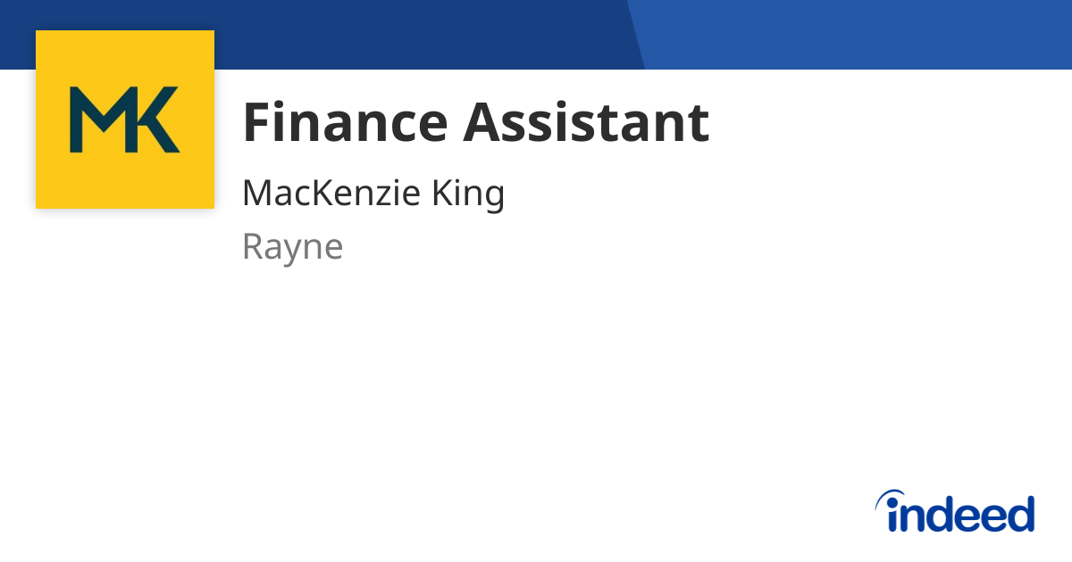 Finance Assistant - Rayne CM77 8AA - Indeed.com