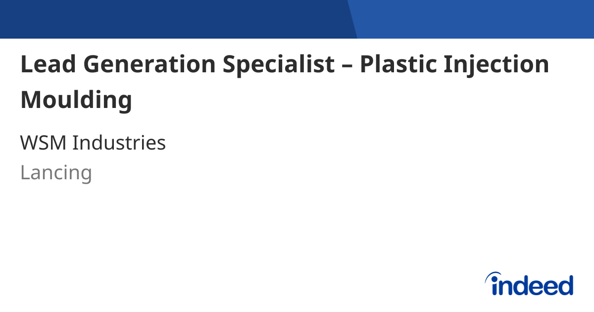 Lead Injection Lead Generation Specialist – Plastic Injection Moulding - Lancing BN15 ...