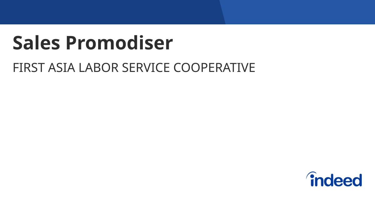 Sales Promodiser - Pampanga - Indeed.com