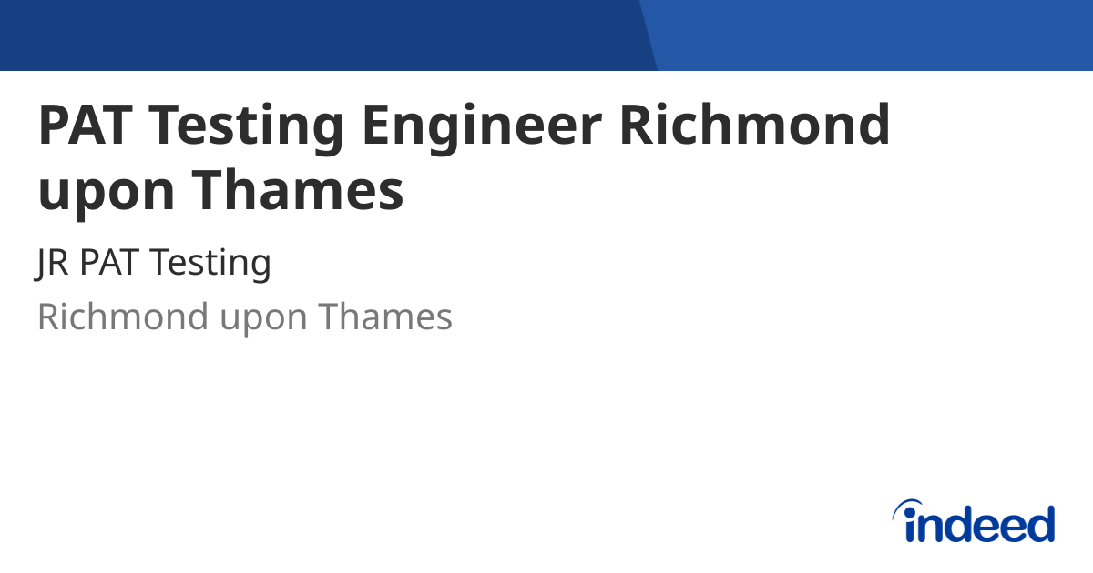 Pat Rynn Engineering PAT Testing Engineer Richmond upon Thames - Richmond upon Thames ...