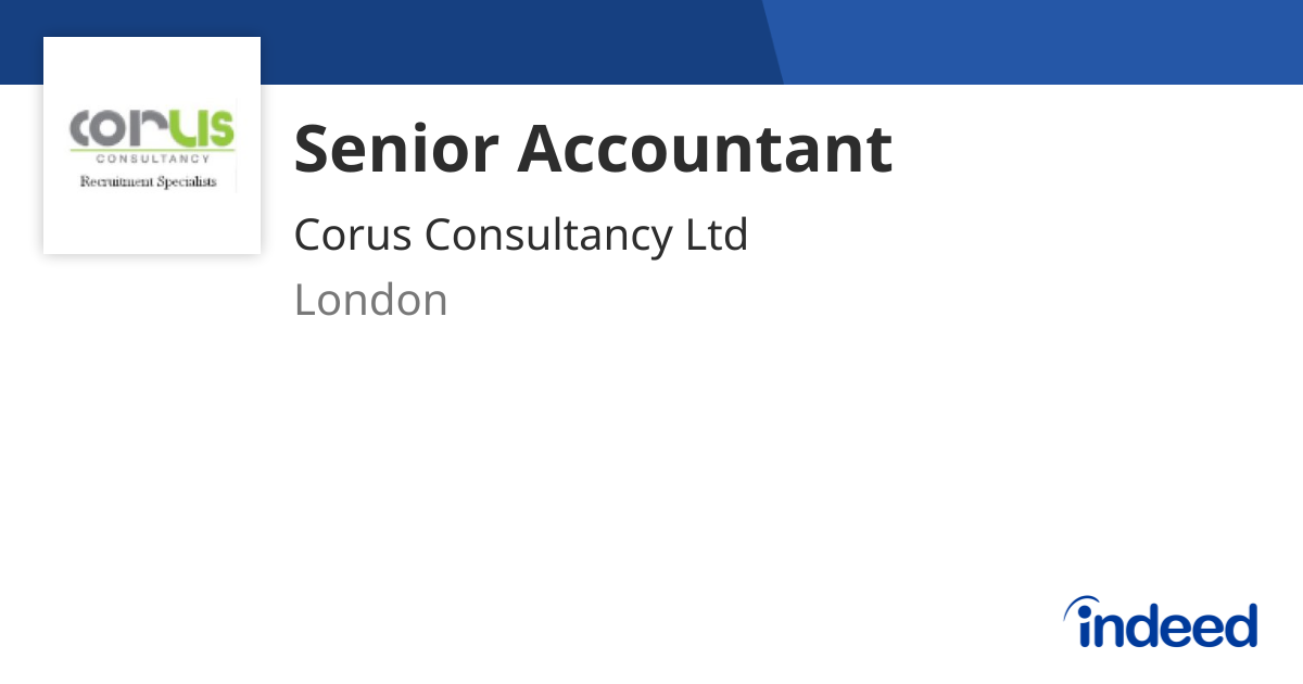 Senior Accountant - London - Indeed.com