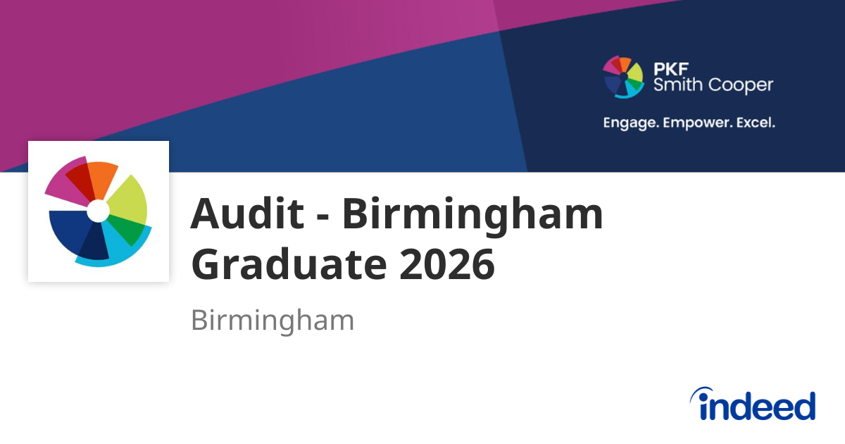 Audit - Birmingham Graduate 2026 - Birmingham B3 2DX - Indeed.com