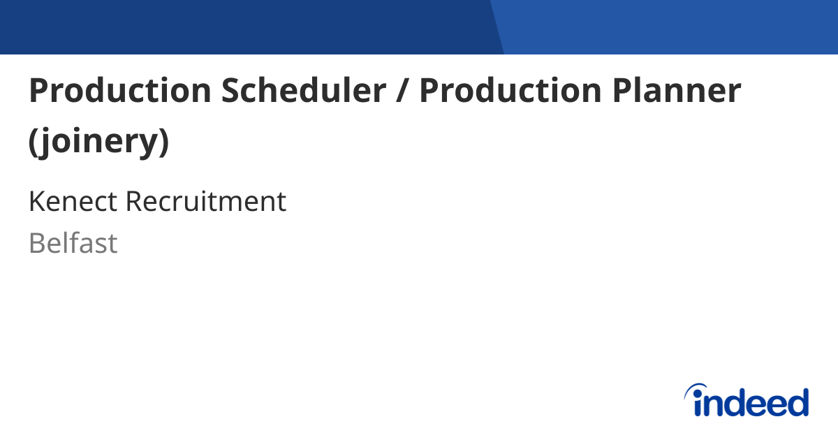 production-scheduler-production-planner-joinery-belfast-indeed