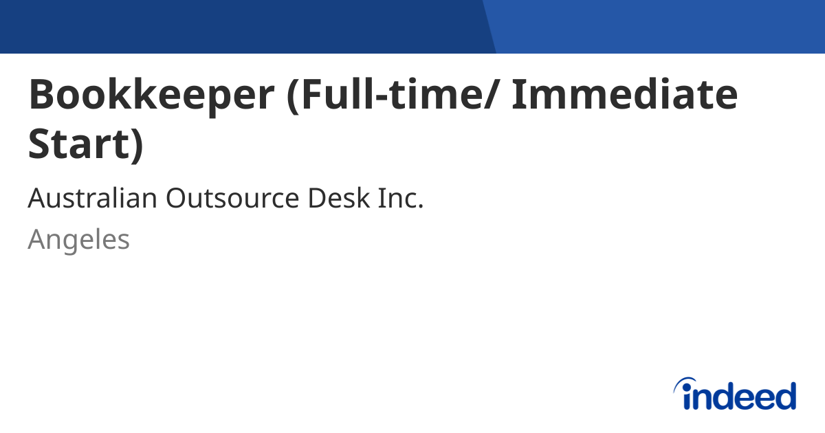 Indeed Jobs Los Angeles Full Time
