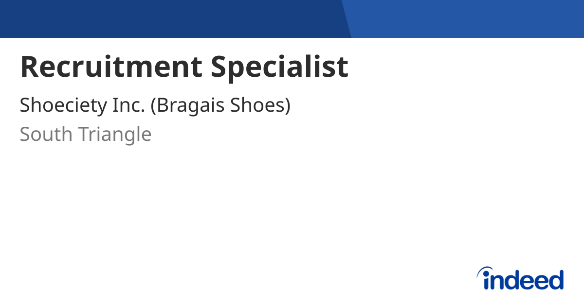 Recruitment Specialist - South Triangle - Indeed.com