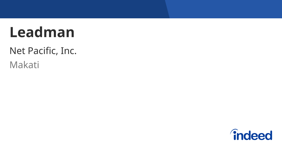 Leadman - Makati - Indeed.com