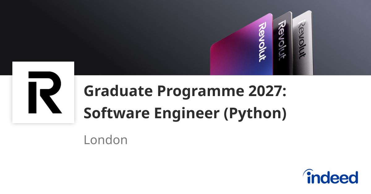 Graduate Programme 2027: Software Engineer (Python) - London - Indeed.com
