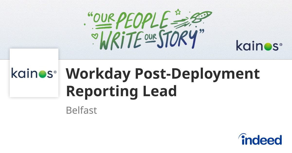 Workday Post-Deployment Reporting Lead - Belfast - Indeed.com
