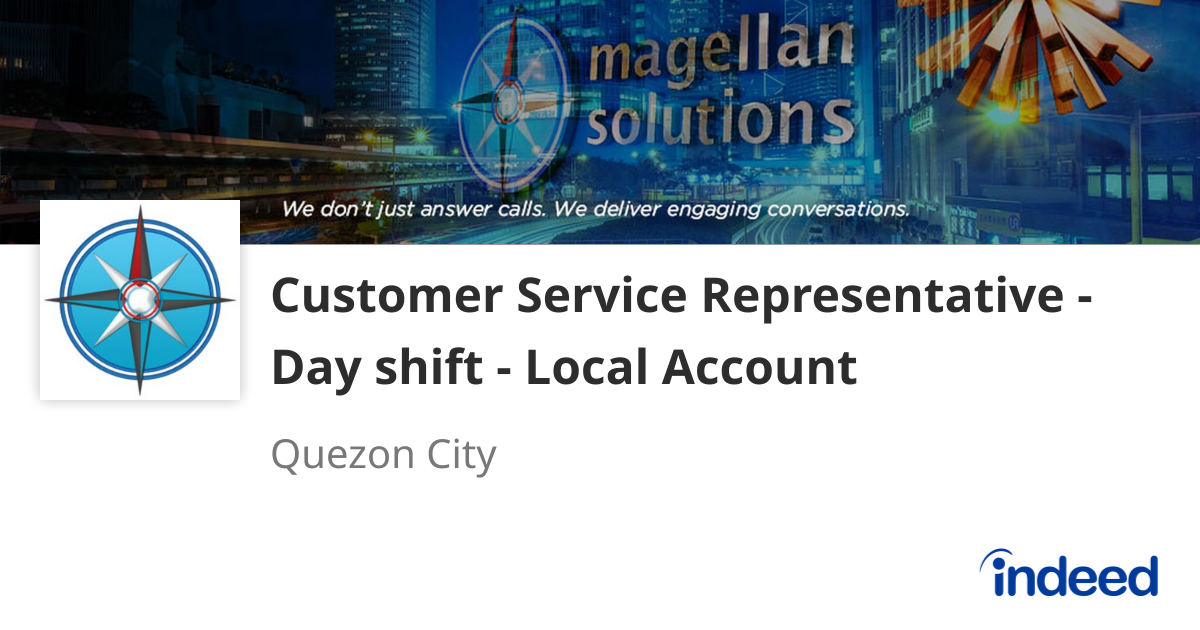 Customer Service Representative - Day shift - Local Account - Quezon ...