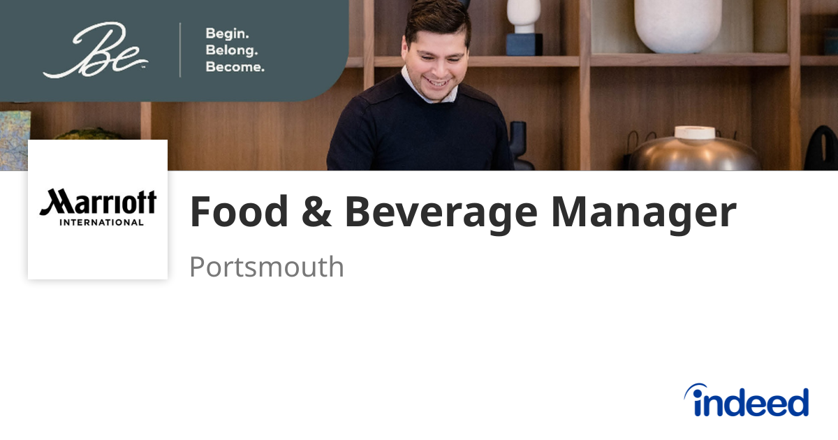 Food & Beverage Manager - Portsmouth PO6 4SH - Indeed.com