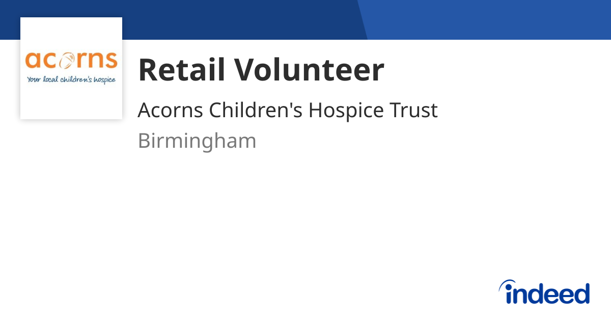 Retail Volunteer Birmingham B23 6RH Indeed retail-volunteer-birmingham-b23-6rh-indeed