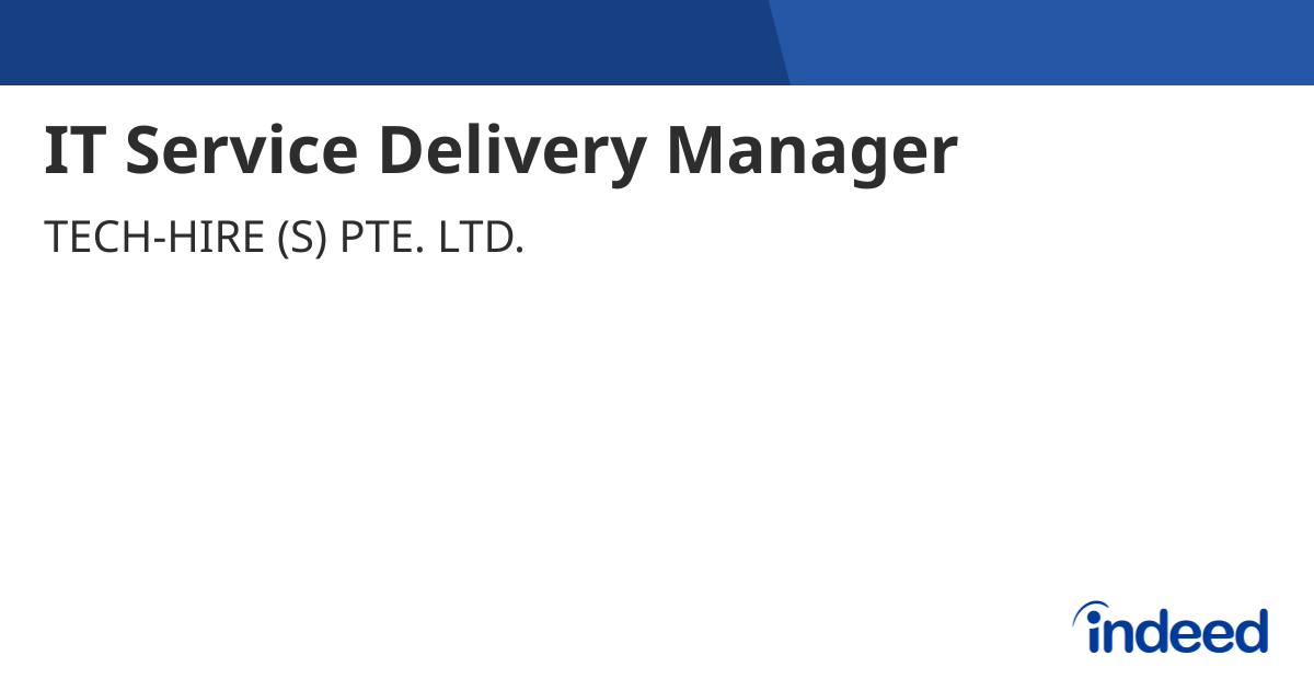 Service Delivery Manager Jobs Melbourne Service Delivery Manager Jobs Melbourne