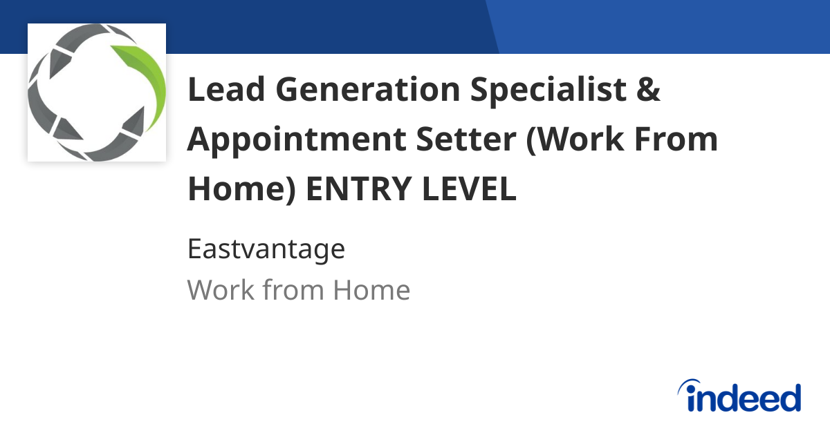 Lead Generation Specialist Appointment Setter Work From Home ENTRY lead-generation-specialist-appointment-setter-work-from-home-entry