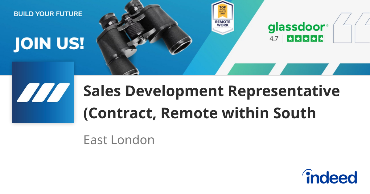 Sales Development Representative (Contract, Remote within South Africa ...
