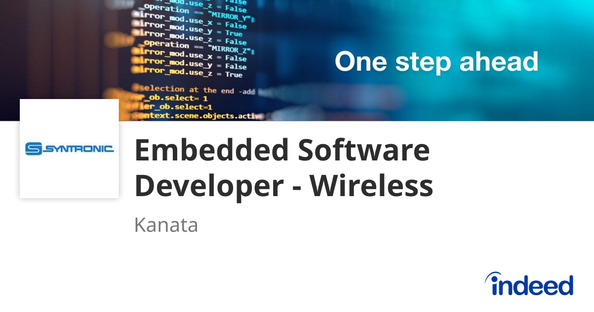 Embedded Software Developer - Wireless - Kanata, ON - Indeed.com