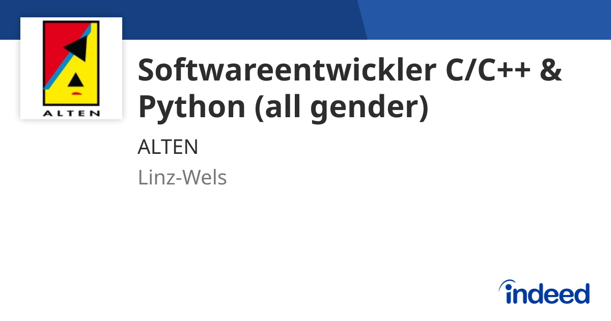 Softwareentwickler C/C++ & Python (all gender) - Linz-Wels, OÖ - Indeed.com