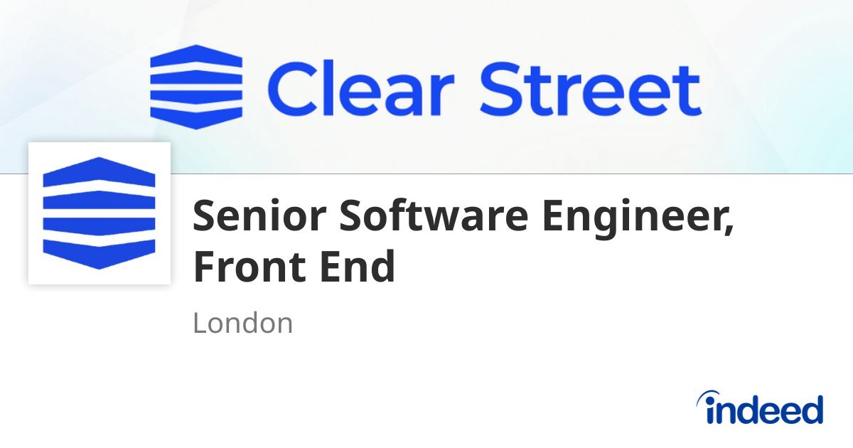 Senior Software Engineer, Front End - London - Indeed.com
