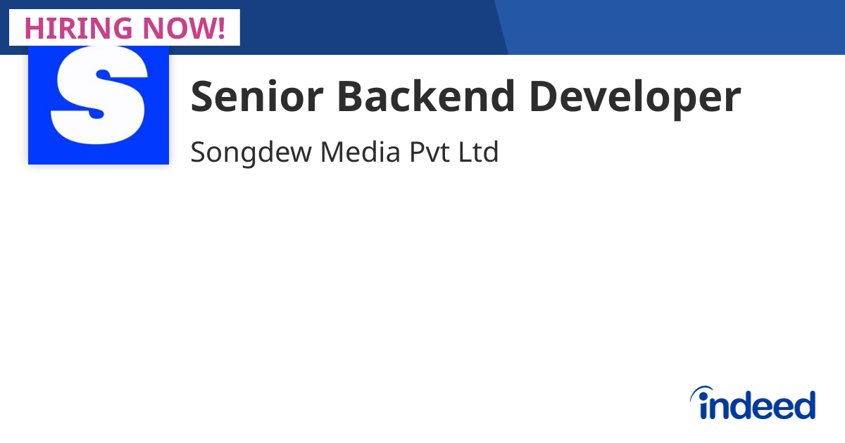 Senior Backend Developer - Gurugram, Haryana - Indeed.com