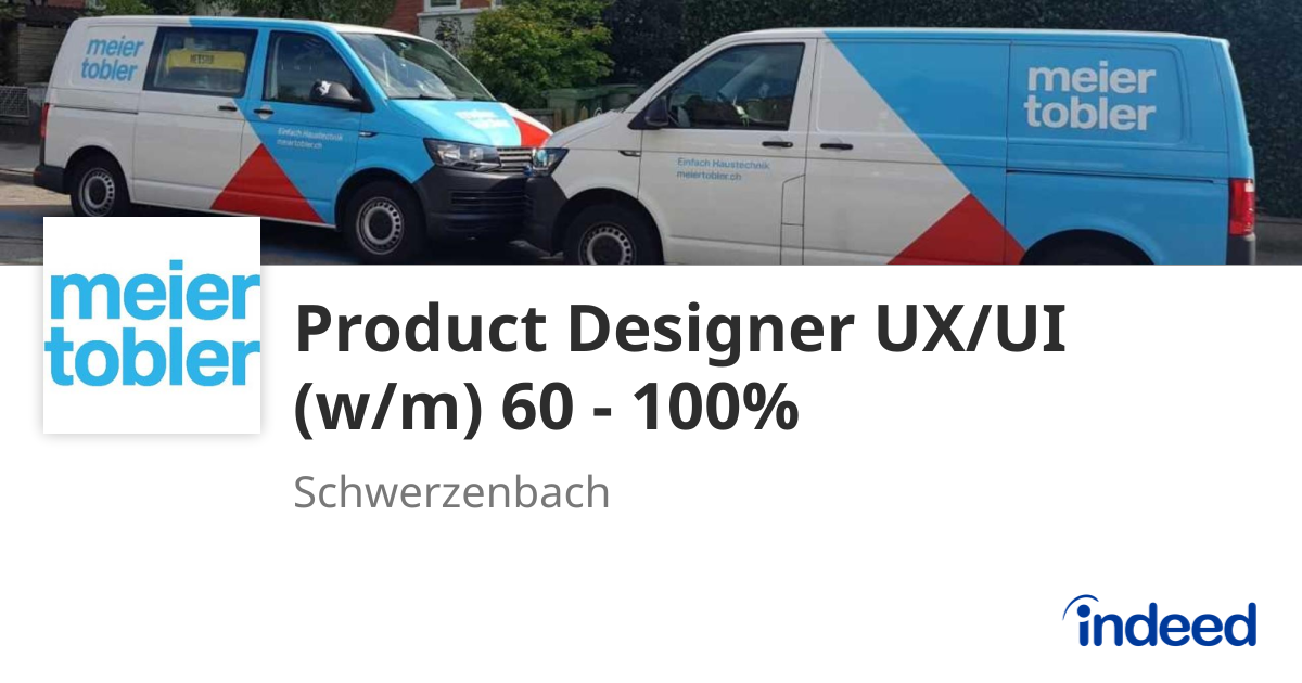 Product Designer UX/UI (w/m) 60 - 100% - Schwerzenbach, ZH - Indeed.com