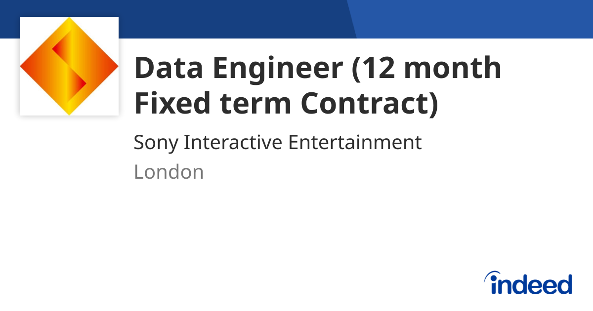 Data Engineer (12 month Fixed term Contract) - London - Indeed.com
