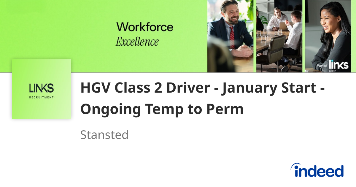 Jobs Drive Rstansted HGV Class 2 Driver - January Start - Ongoing Temp to Perm - Stansted ...