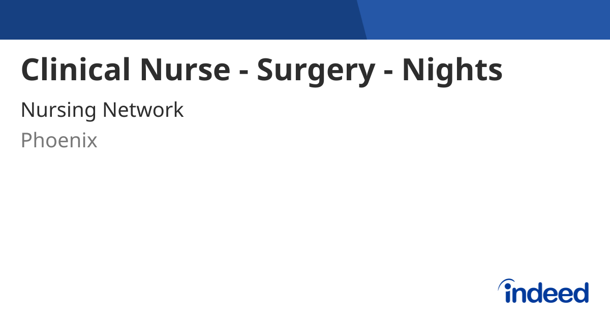 Clinical Nurse - Surgery - Nights