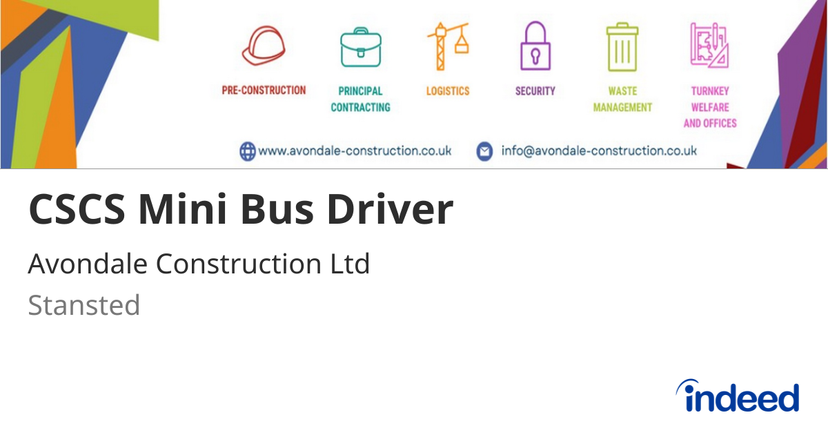 Jobs Drive Rstansted CSCS Mini Bus Driver - Stansted CM24 1AQ - Indeed.com