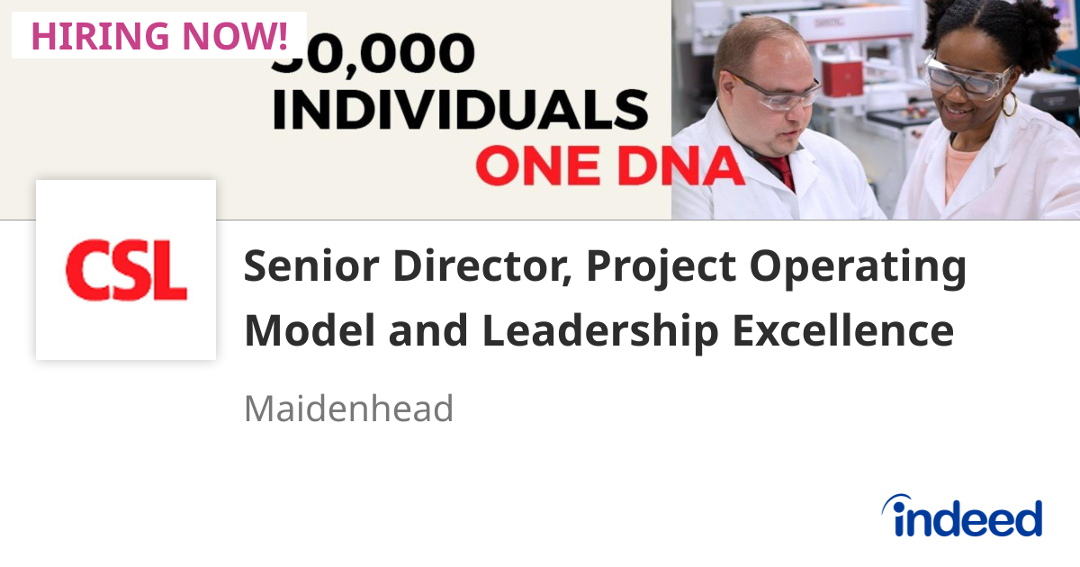 Senior Director, Project Operating Model and Leadership Excellence ...