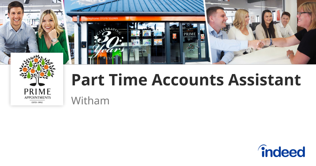 Part Time Accounts Assistant - Witham - Indeed.com