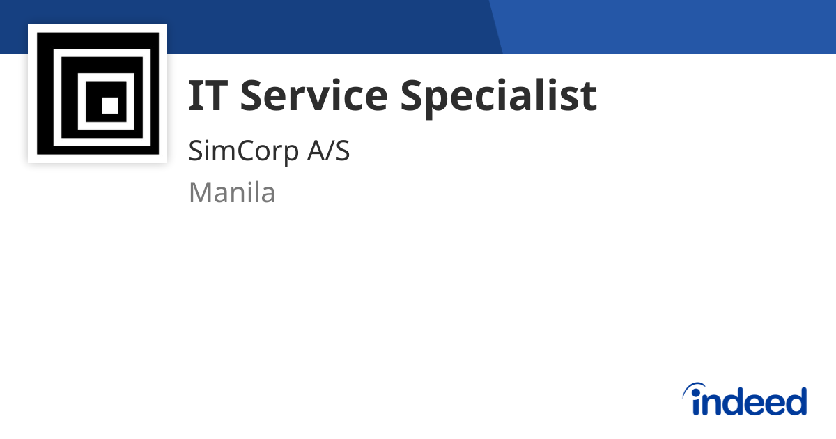 IT Service Specialist - Manila - Indeed.com