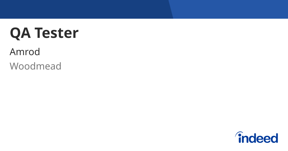 QA Tester - Woodmead, Gauteng - Indeed.com