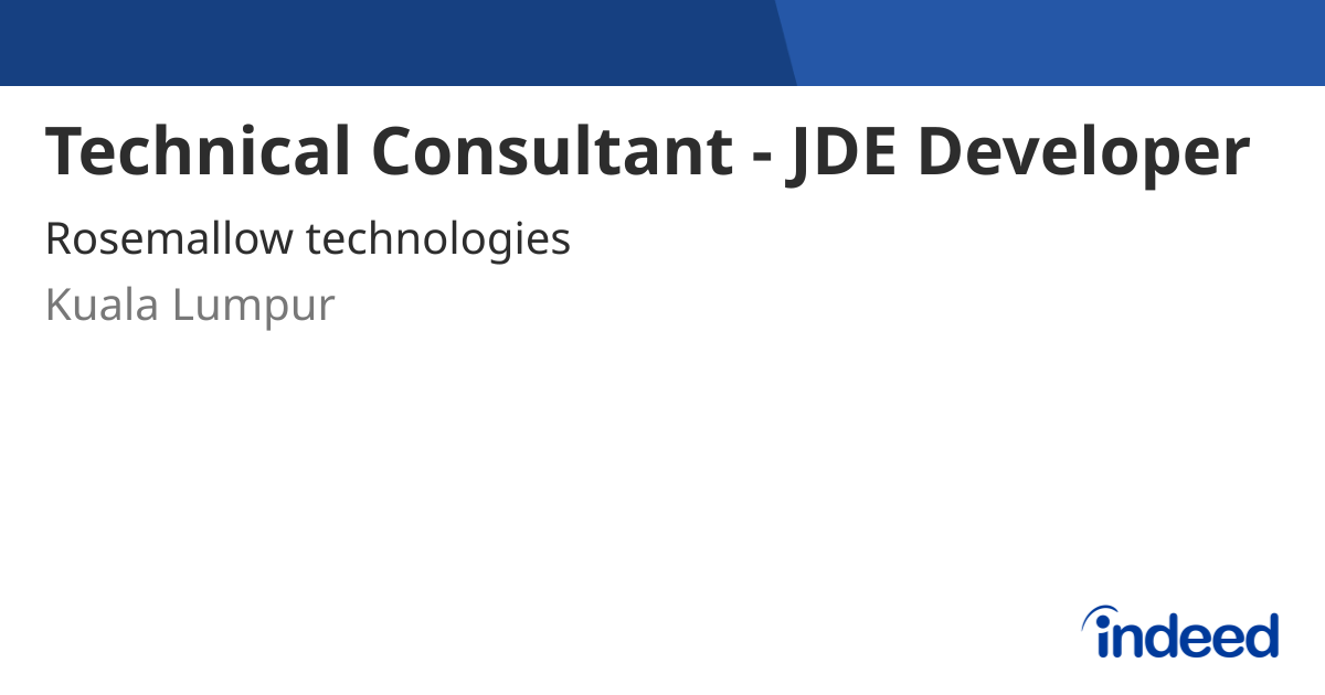 technical-consultant-jde-developer-kuala-lumpur-indeed