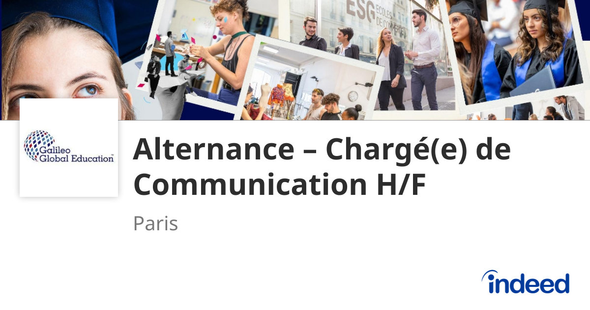 Alternance – Chargé(e) de Communication H/F - 75011 Paris - Indeed.com