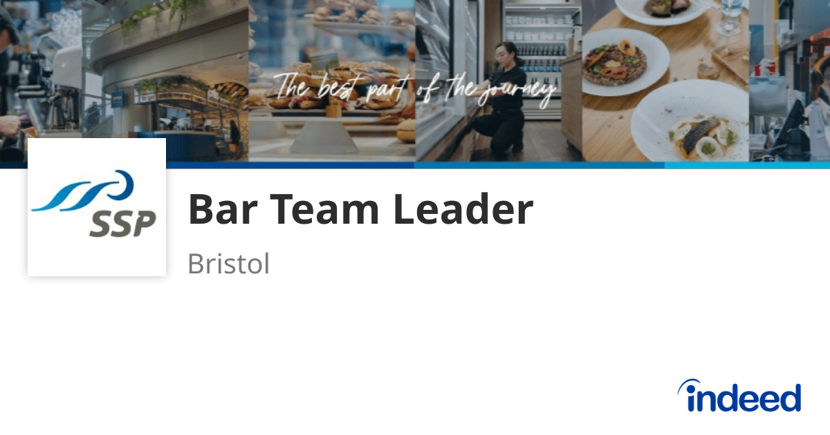 Bar Team Leader - Bristol BS48 3DY - Indeed.com