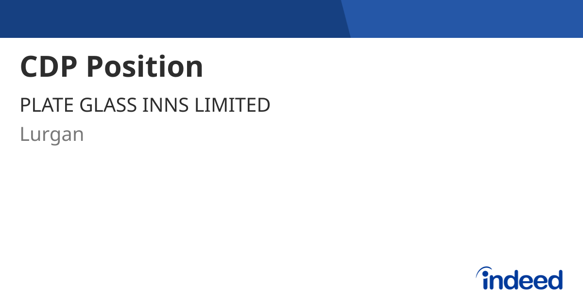 CDP Position - Lurgan BT67 0LQ - Indeed.com