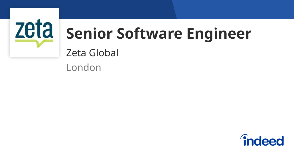 Senior Software Engineer - London - Indeed.com