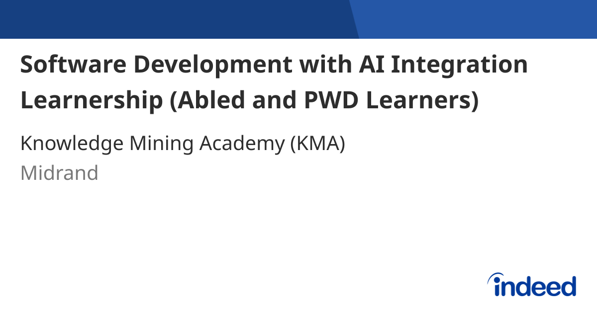 Basic Math Integration Software Development with AI Integration Learnership (Abled and PWD ...