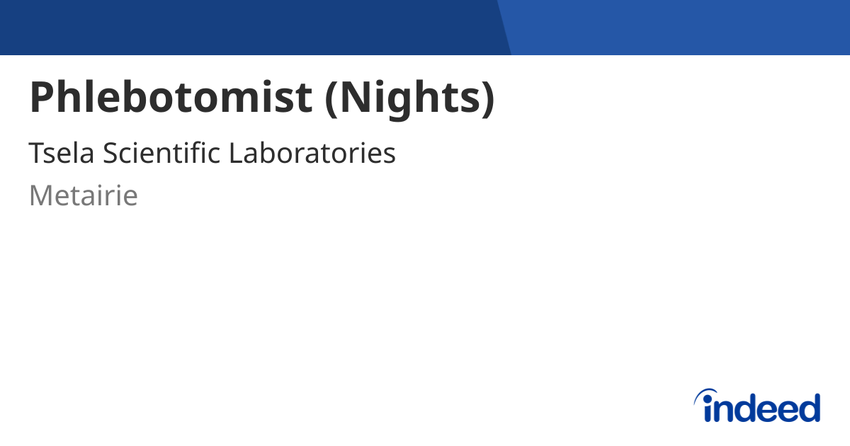 Phlebotomist (Nights)