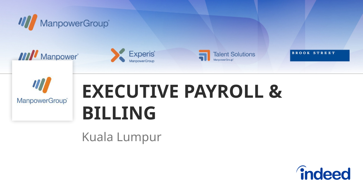 EXECUTIVE PAYROLL & BILLING - Kuala Lumpur - Indeed.com