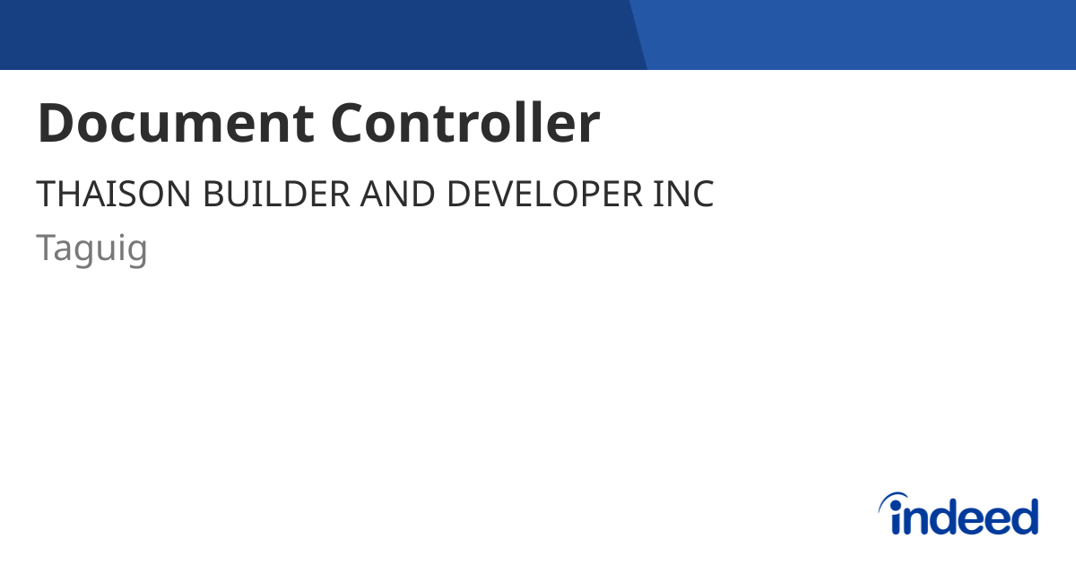 document-controller-taguig-indeed