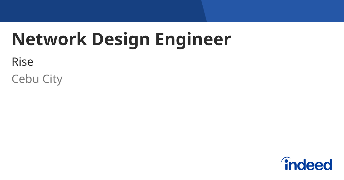 Network Design Engineer - Cebu City - Indeed.com